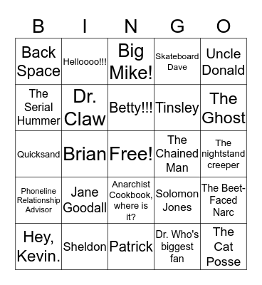 Book Corner Bingo Card