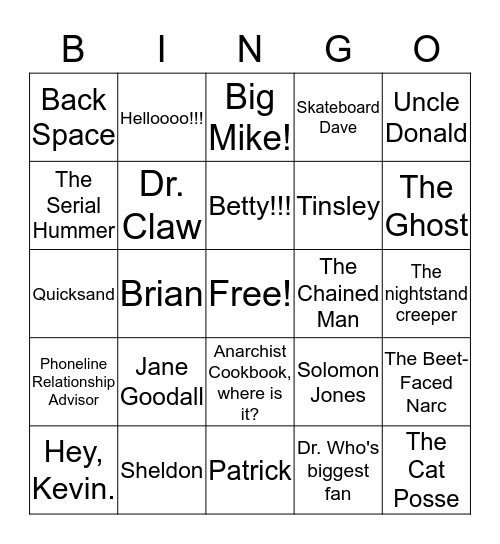 Book Corner Bingo Card