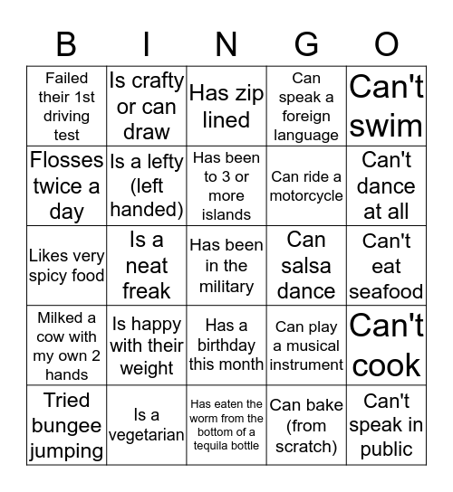 Yep that's ME!!! BINGO! Bingo Card