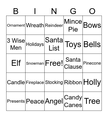 Christmas Bingo Card