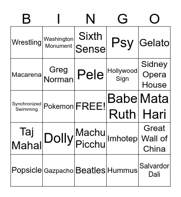 Diversity Day Bingo Card