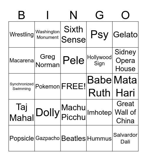 Diversity Day Bingo Card