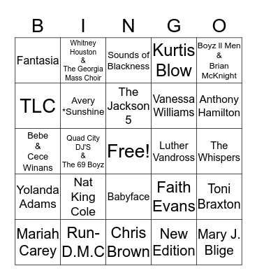Holiday Bingo Card