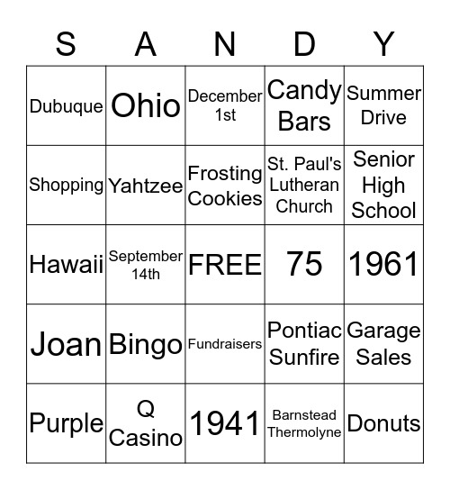 Bingo Card
