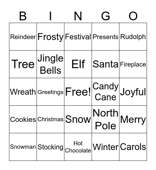 Christmas Bingo Card