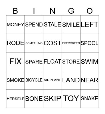WORDLIST 13 PART 2 Bingo Card