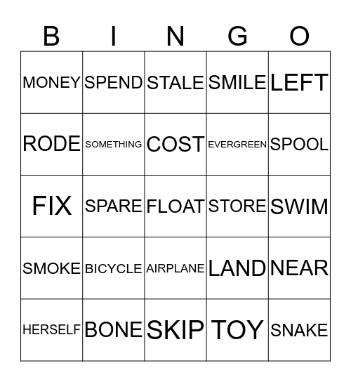 WORDLIST 13 PART 2 Bingo Card