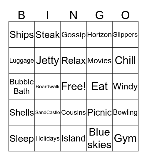 Staycation @ Changi Village Bingo Card