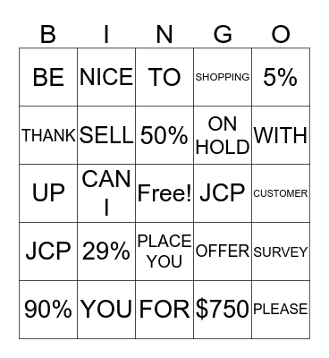 THE MONEY TEAM  Bingo Card