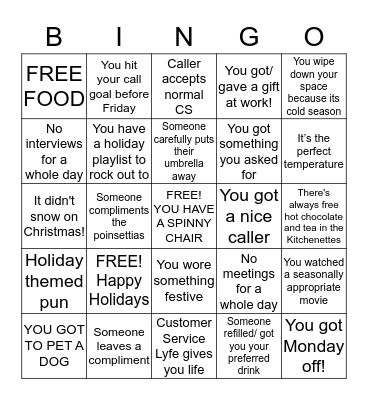 Happy Holidays (Rep) Bingo Card