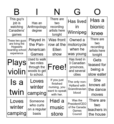 Erik's 60th! Bingo Card