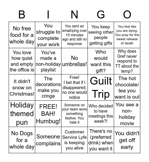 Grinch (Other) Bingo Card