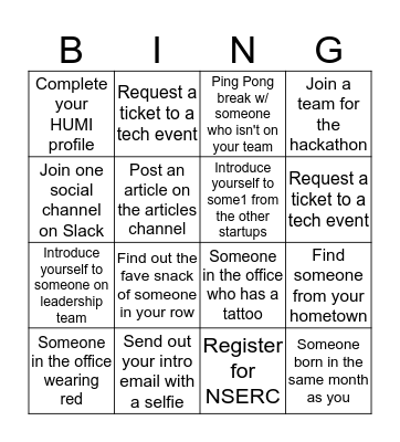 Tribal Bingo Challenge!  Bingo Card