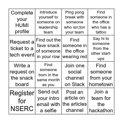 Tribal Bingo Challenge!  Bingo Card