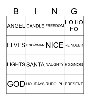 ITS BINGO TIME Bingo Card