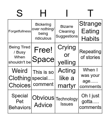 2017 Christmas Party Bingo Card