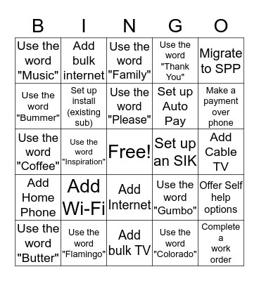 Team Luckey Cycle 1  Bingo Card