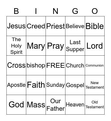 CCD Bingo! Bingo Card