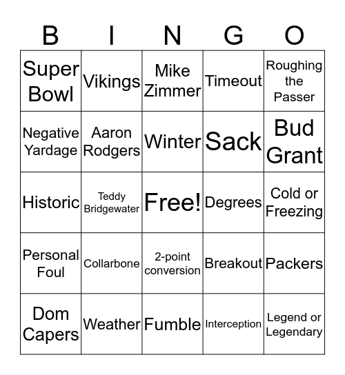 Packer BINGO