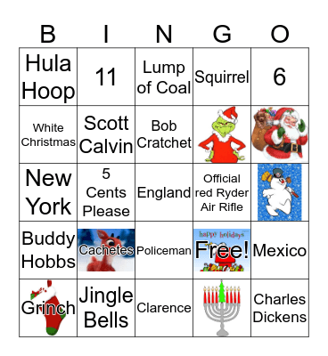 Holiday Bingo Card