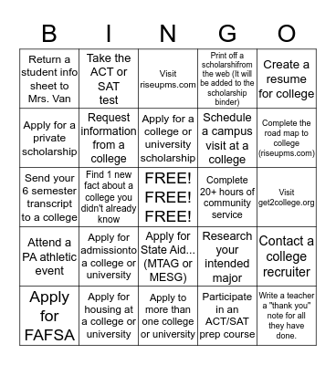 Parklane Academy Senior Year BINGO!! Bingo Card