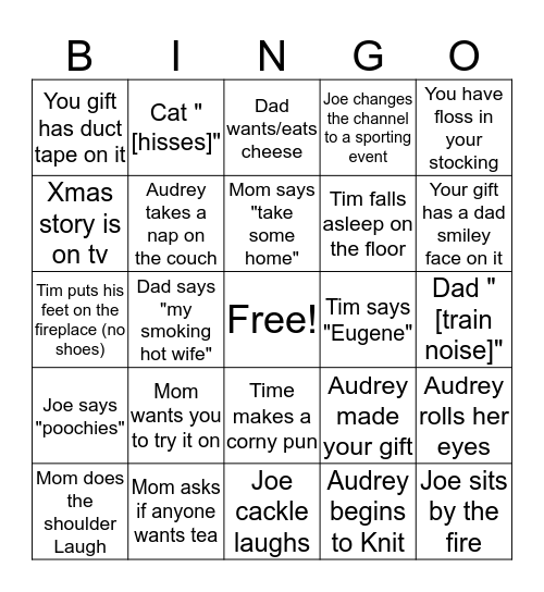 Christmas 2k17 Bingo Card