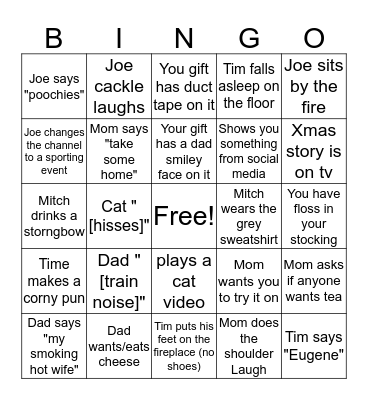 Christmas 2k17 Bingo Card