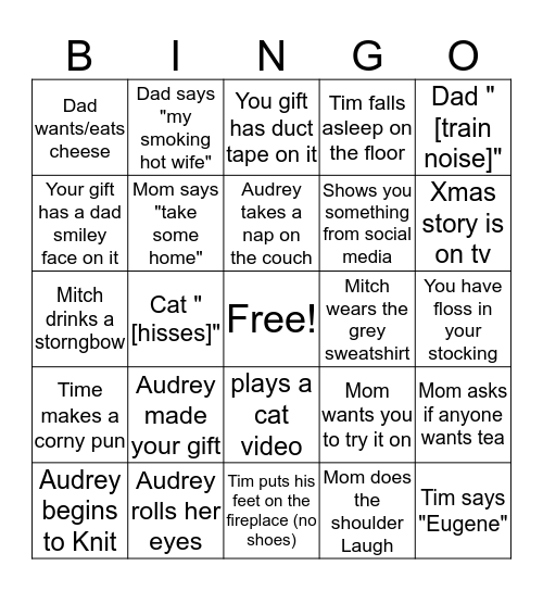 Christmas 2k17 Bingo Card