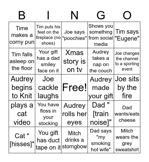 Christmas 2k17 Bingo Card