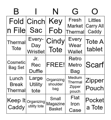Thirty-One Fun Bingo Card