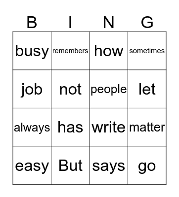 pp. 14-17 Bingo Card