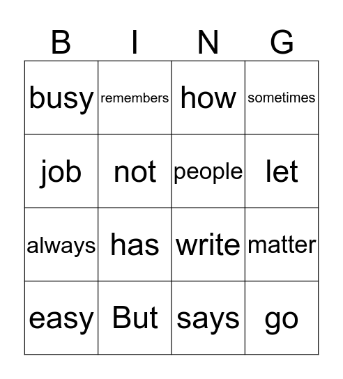 pp. 14-17 Bingo Card