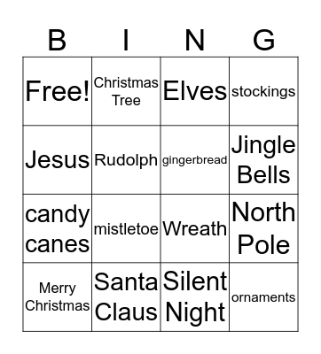 Chirstmas Bingo Card
