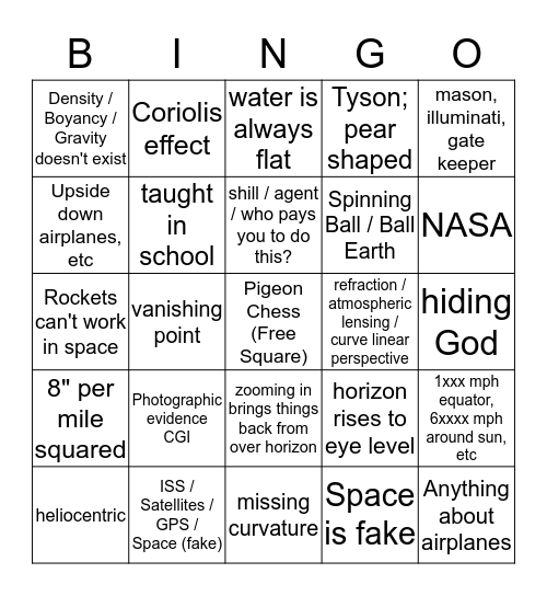 Flerf Bingo Card