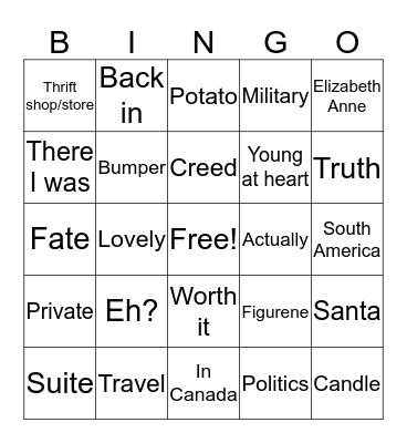 Nobel Anecdotes Bingo Card