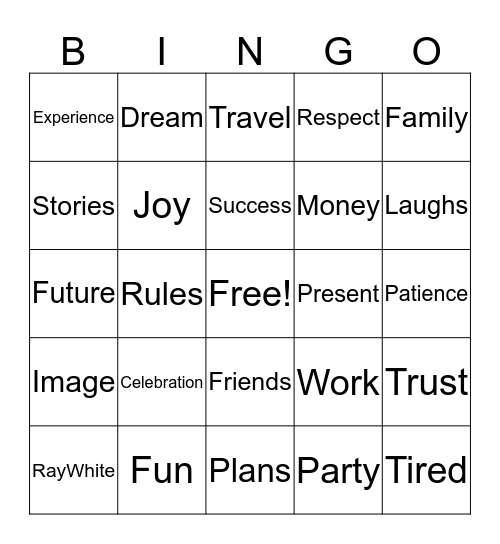 Year End Bingo Games Bingo Card