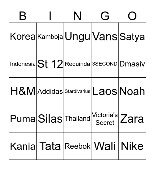 REQUINDA Bingo Card