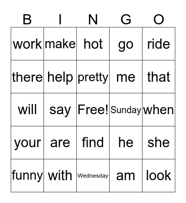 Gold and Grey Words Bingo Card