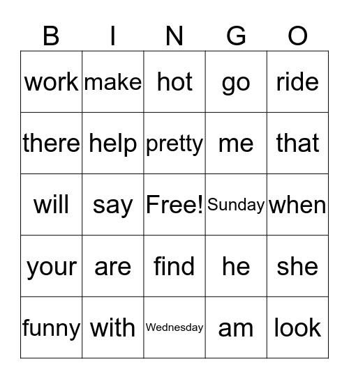 Gold and Grey Words Bingo Card