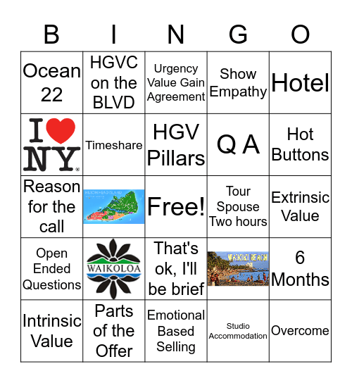 Hgv Bingo Card