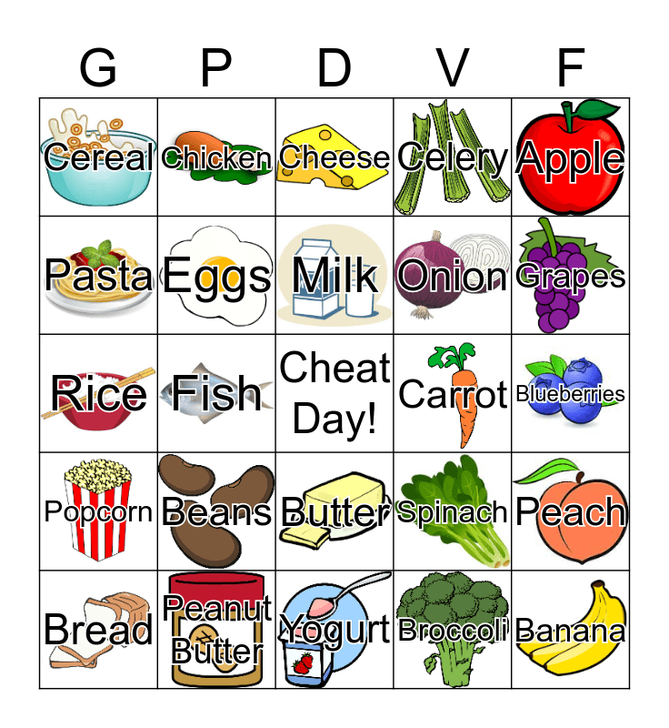 food-group-bingo-card for Free Printable Printable Food Bingo Food Group Bingo Card for Free Printable Printable Food Bingo