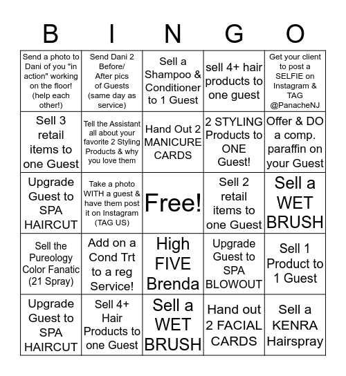 2018 KICK OFF BINGO - SALON EDITION Bingo Card