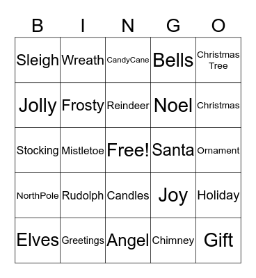 Deep South Christmas Bingo Card