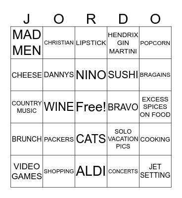 B-DAY BINGO Card