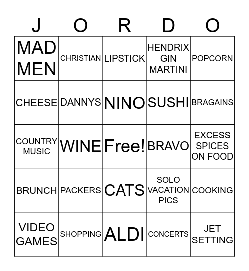 B-DAY BINGO Card