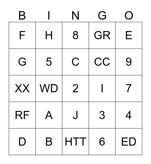 TAMARA & MERSAL BENGO Bingo Card