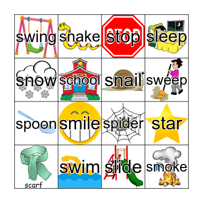 s-blends Bingo Card