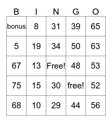 Happy New Year ! 2018 Bingo Card