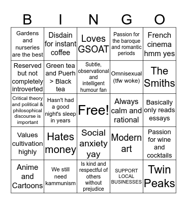 Krucklan's Bingo Card