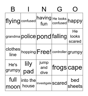 TUESDAY by David Wiesner Bingo Card